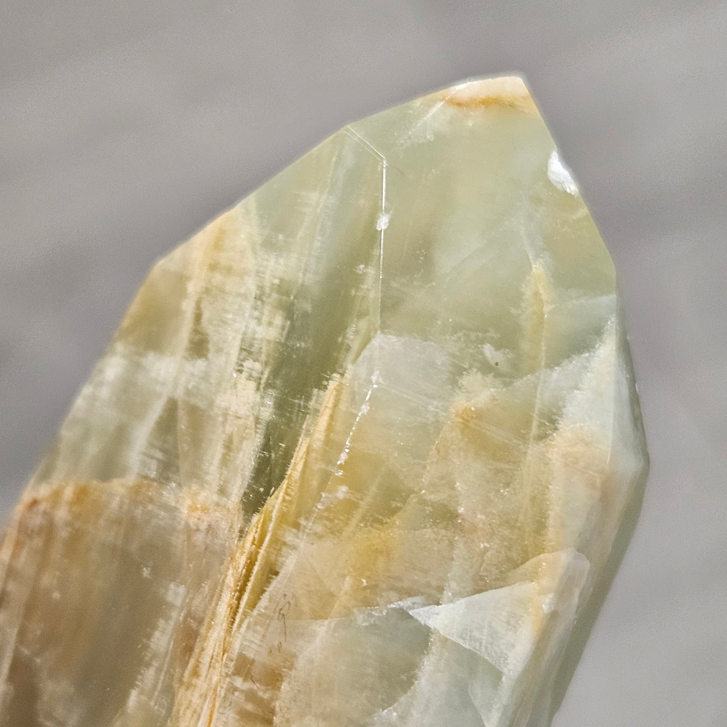 Green Calcite Tower – 82g of Brazilian Magic! ✨