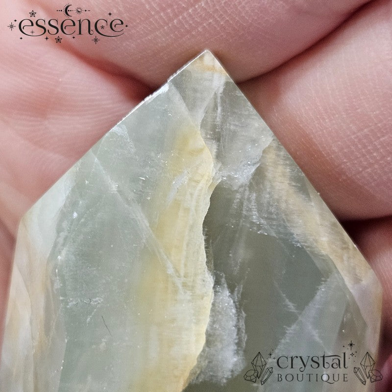 Green Calcite Tower – 82g of Brazilian Magic! ✨