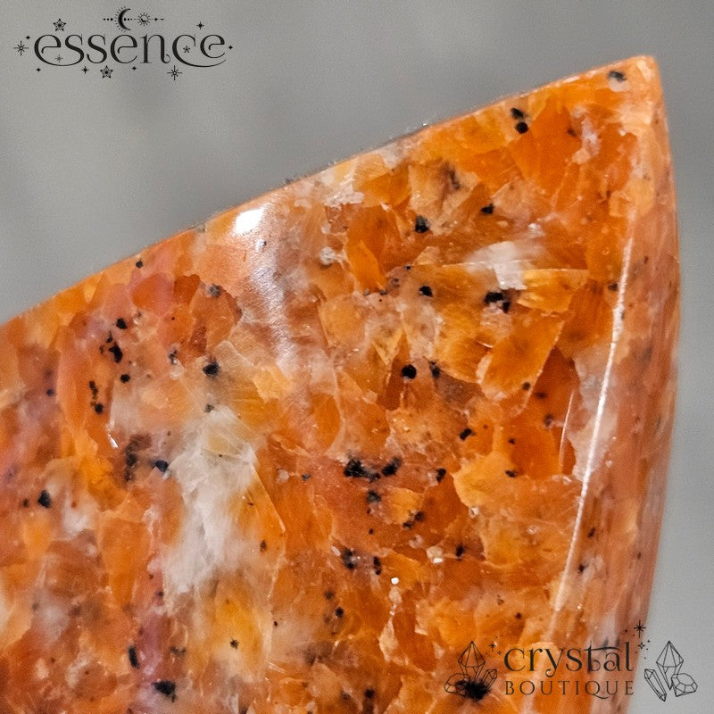 Orange Orchid Calcite Flame 130gm- grounding &  Clarity