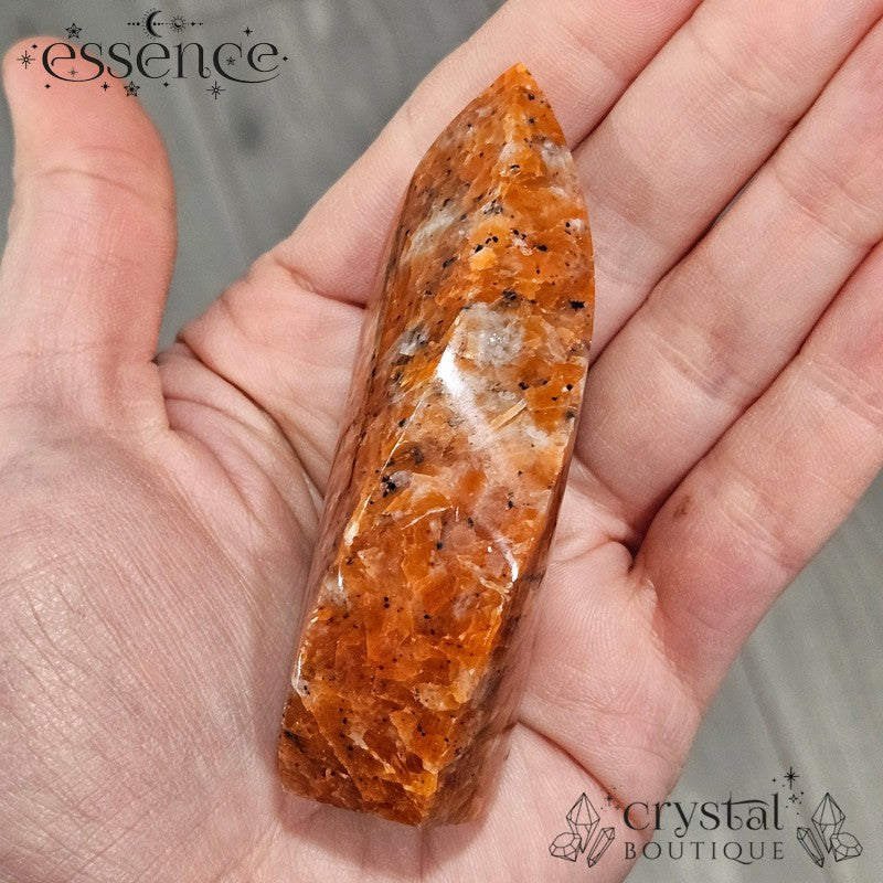 Orange Orchid Calcite Flame 130gm- grounding &  Clarity