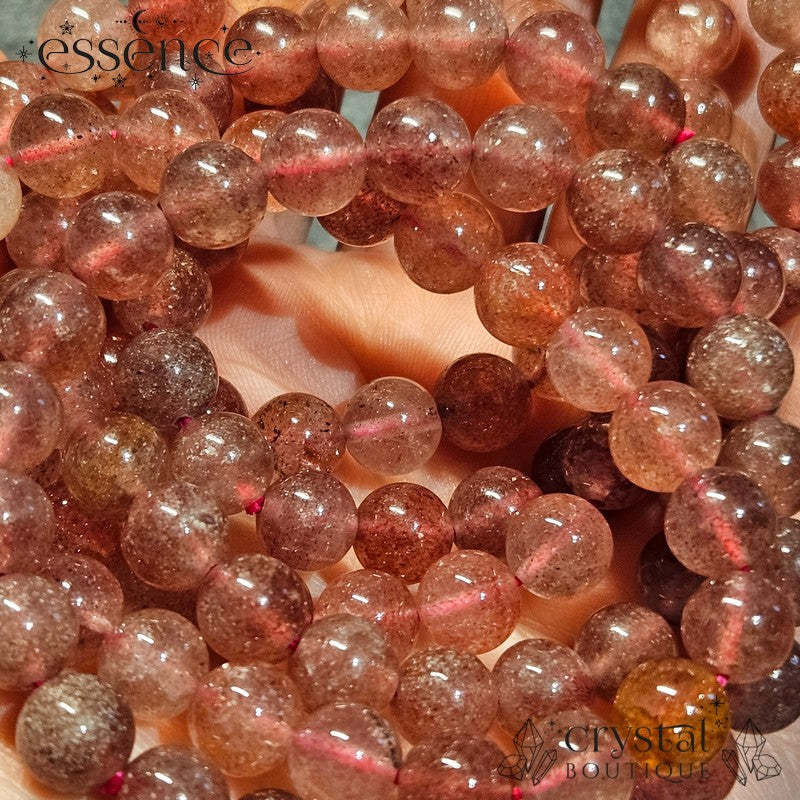 Pink Strawberry Quartz Bracelet