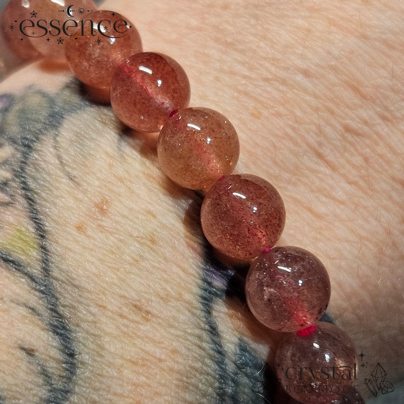 Pink Strawberry Quartz Bracelet