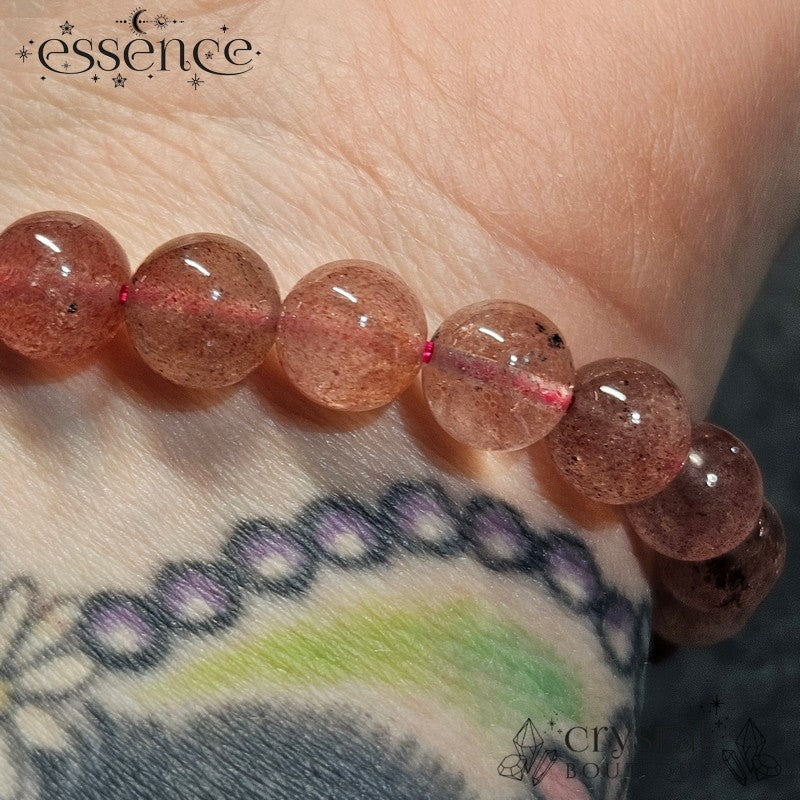 Pink Strawberry Quartz Bracelet