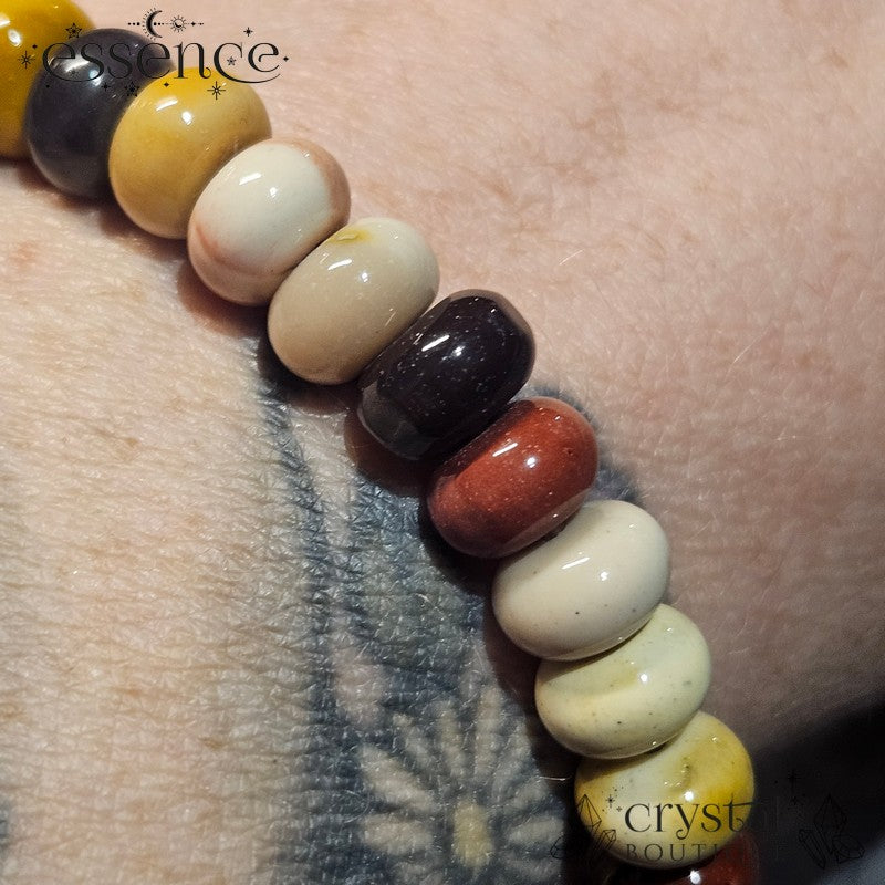 Mookaite Barrel Bead Bracelet