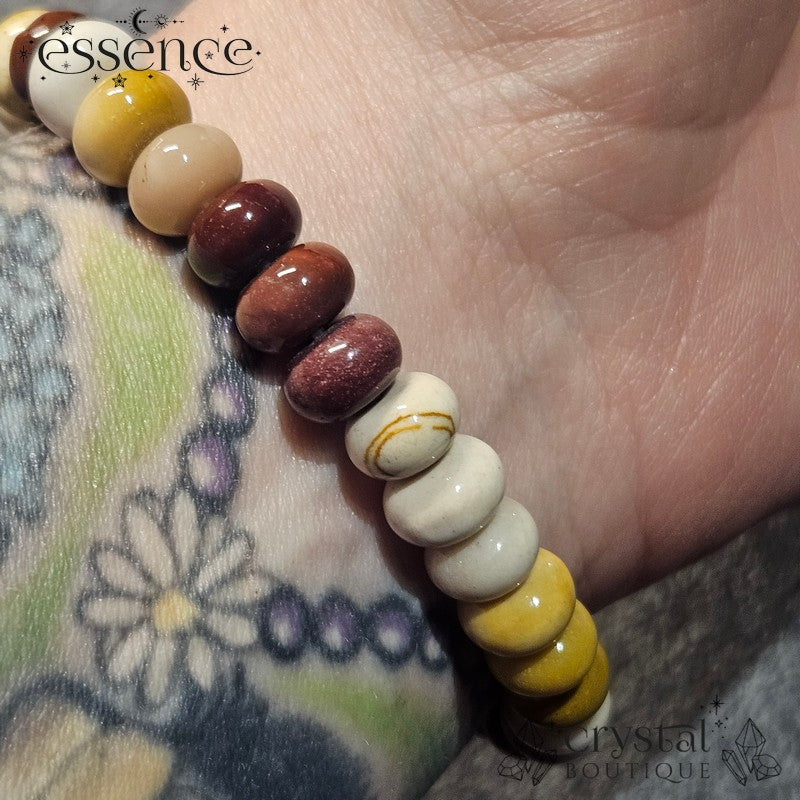 Mookaite Barrel Bead Bracelet