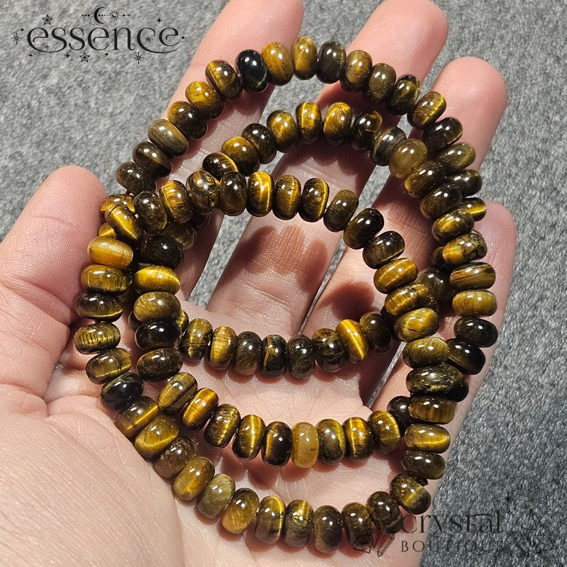 Tiger's Eye Barrel Bead Bracelet