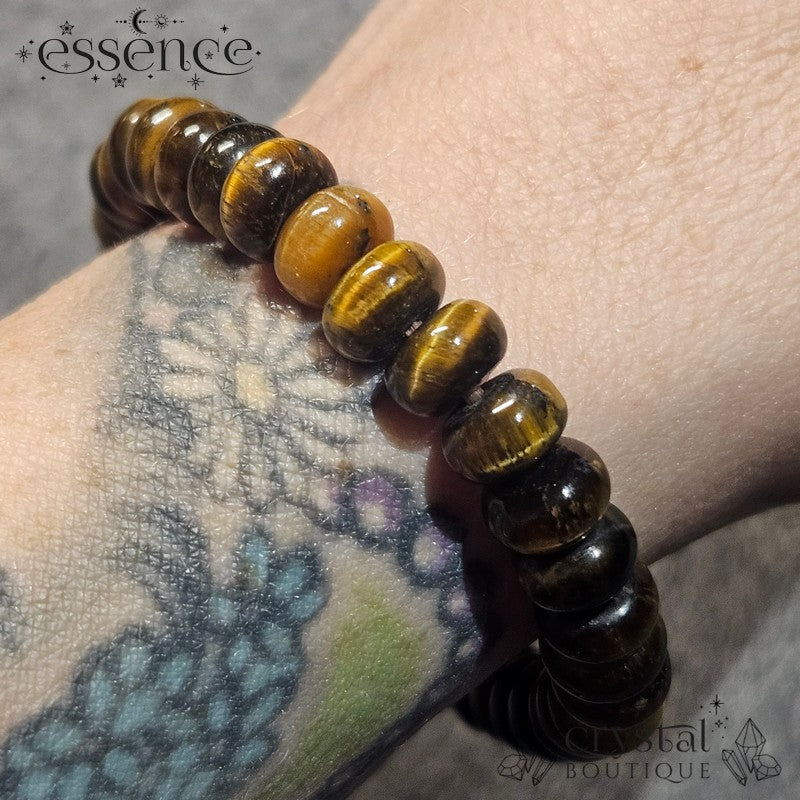 Tiger's Eye Barrel Bead Bracelet