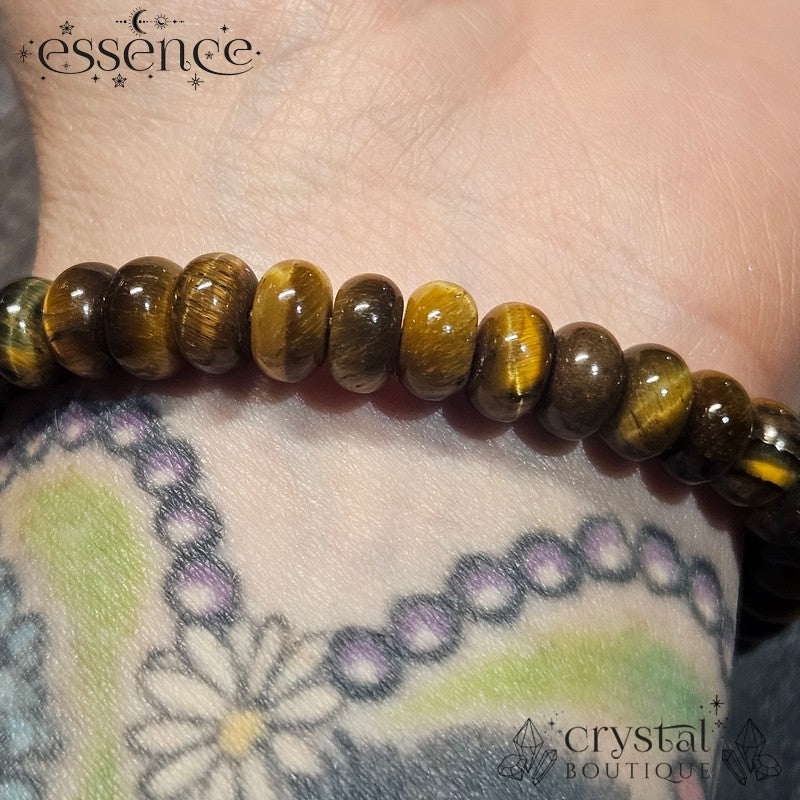 Tiger's Eye Barrel Bead Bracelet