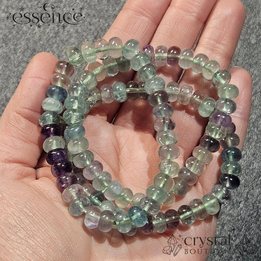 Fluorite Barrel Bead Bracelet