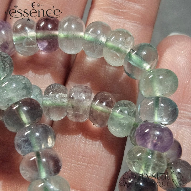 Fluorite Barrel Bead Bracelet