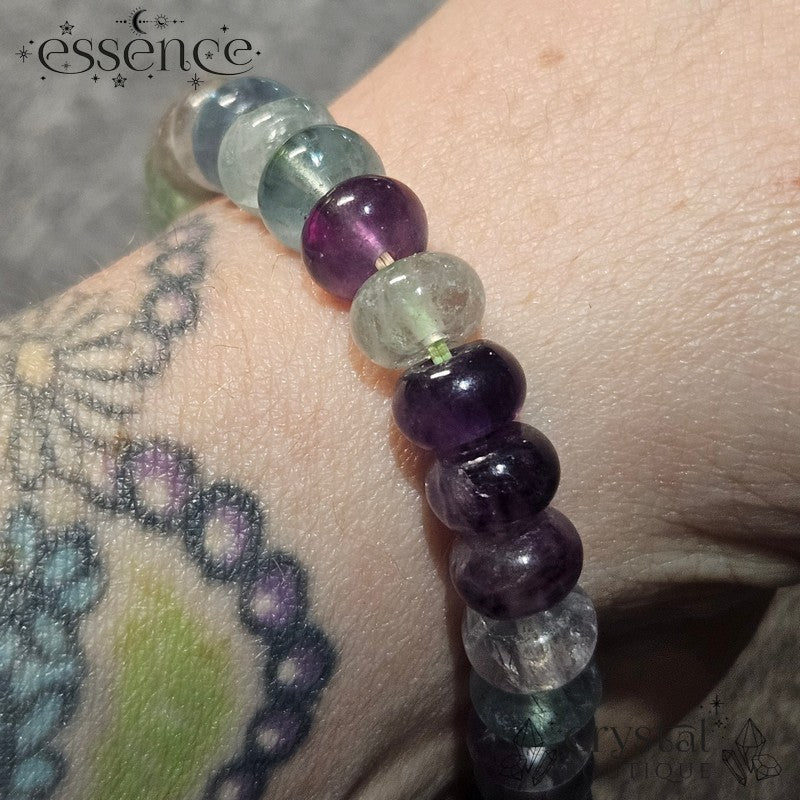 Fluorite Barrel Bead Bracelet