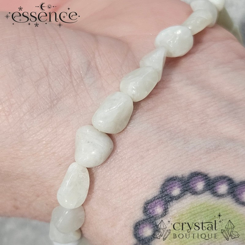 Green Moonstone Smooth Chip Bracelet