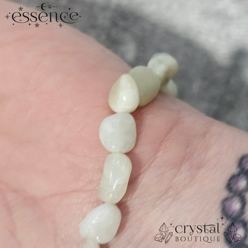 Green Moonstone Smooth Chip Bracelet