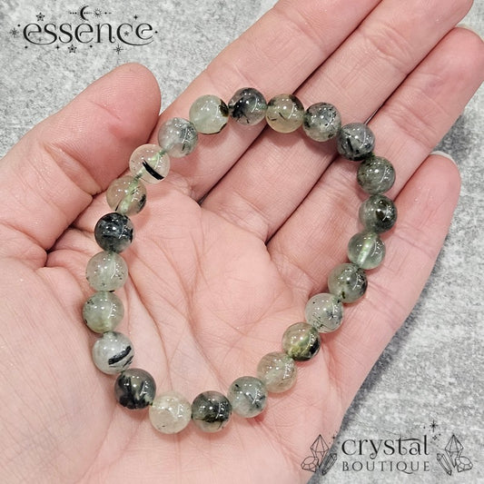 Epidote in Prehnite Bracelet