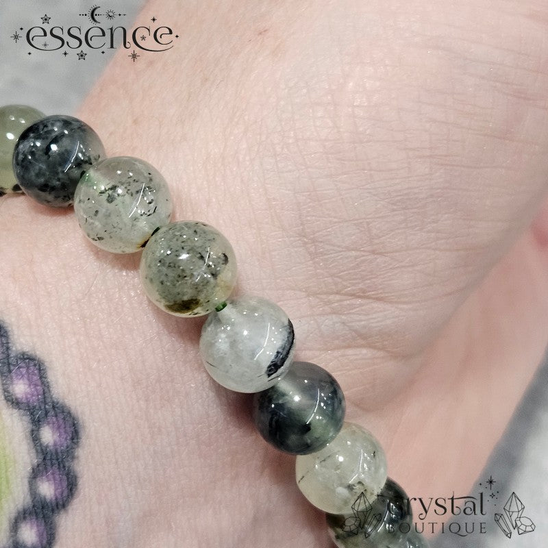 Epidote in Prehnite Bracelet