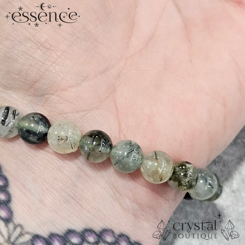 Epidote in Prehnite Bracelet