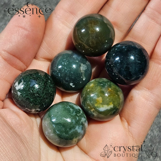 Moss Agate Sphere - 20mm