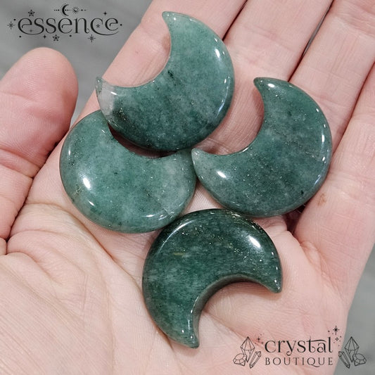 Green Aventurine & Pyrite Moon