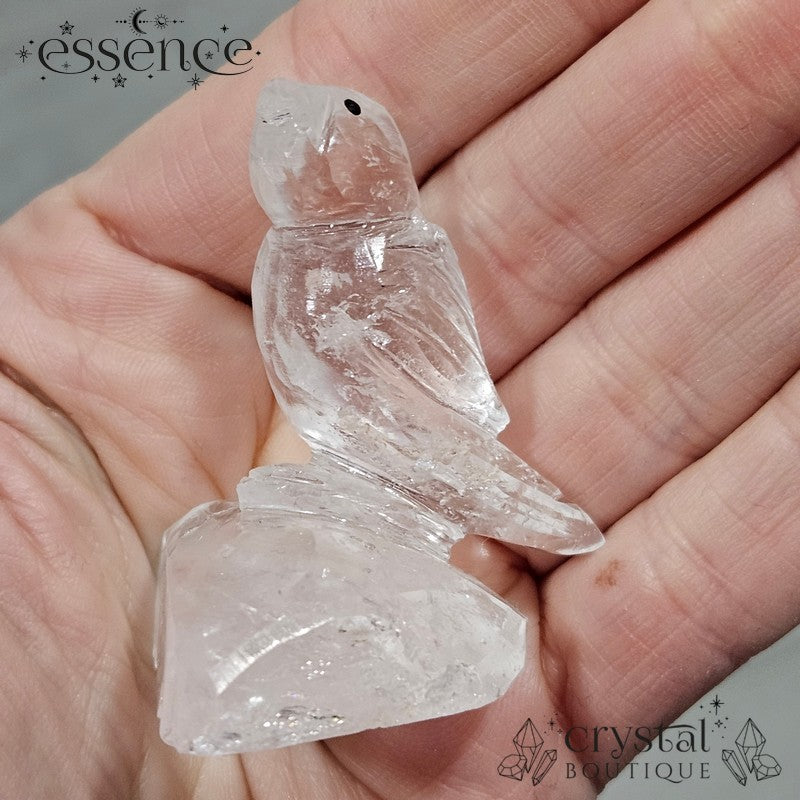 Clear Quartz Bird – Crystal Carving ✨🕊️