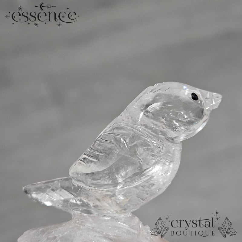 Clear Quartz Bird – Crystal Carving ✨🕊️