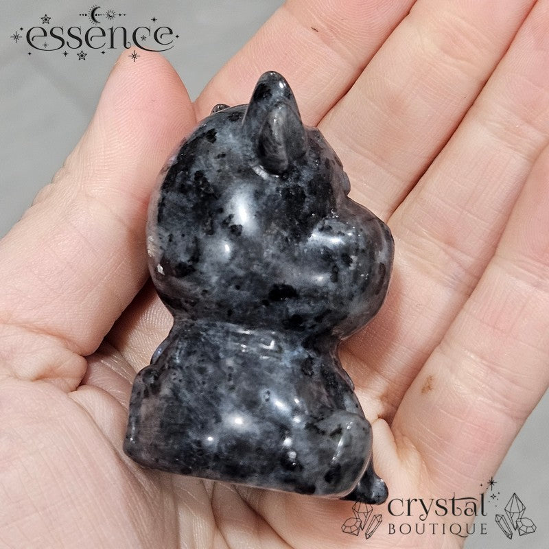 Larvikite Cow – A Tiny Bundle of Strength & Protection