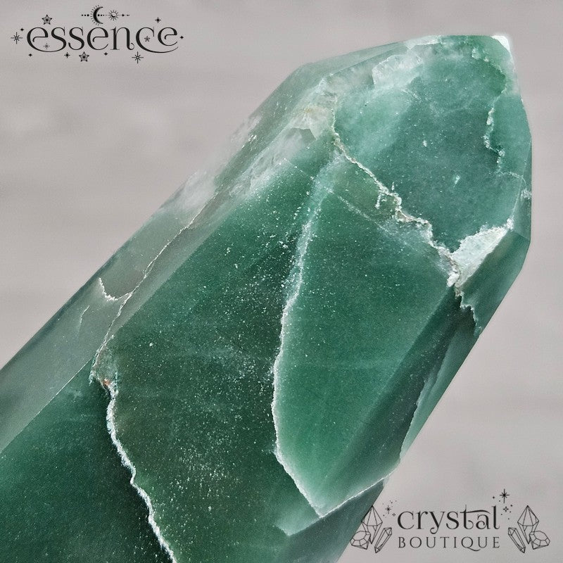 Green Aventurine Tower with Quartz – Stone of Luck & Harmony