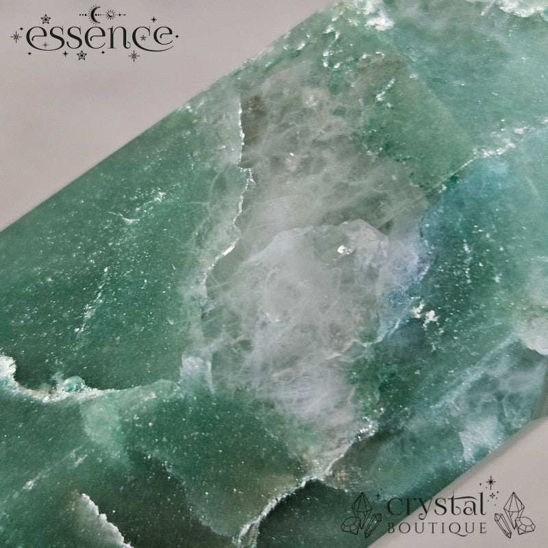 Green Aventurine Tower with Quartz – Stone of Luck & Harmony