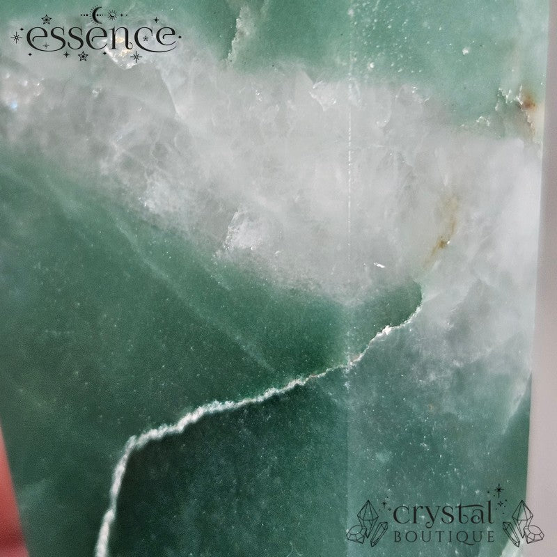 Green Aventurine Tower with Quartz – Stone of Luck & Harmony