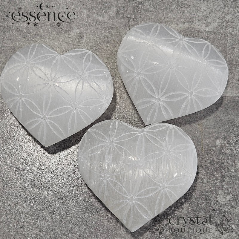 Satin Spar (Selenite) Heart