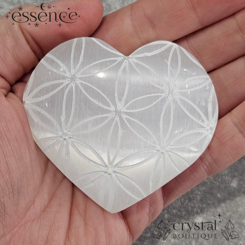 Satin Spar (Selenite) Heart