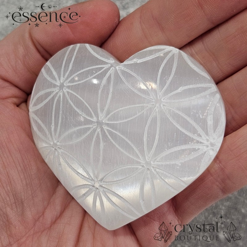 Satin Spar (Selenite) Heart