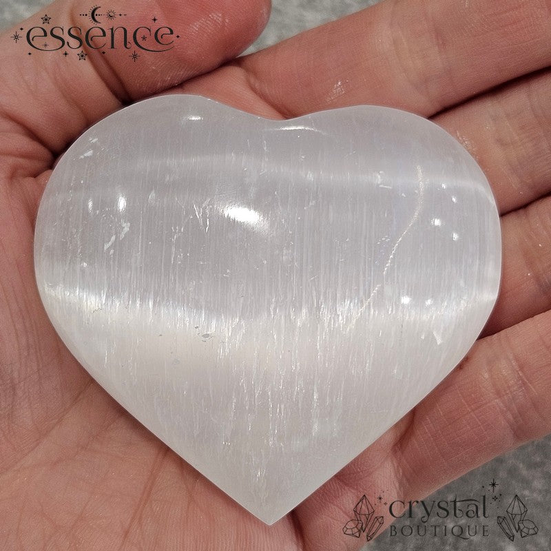 Satin Spar (Selenite) Heart