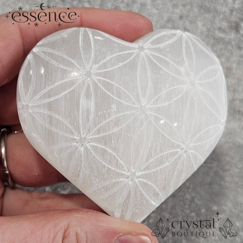 Satin Spar (Selenite) Heart