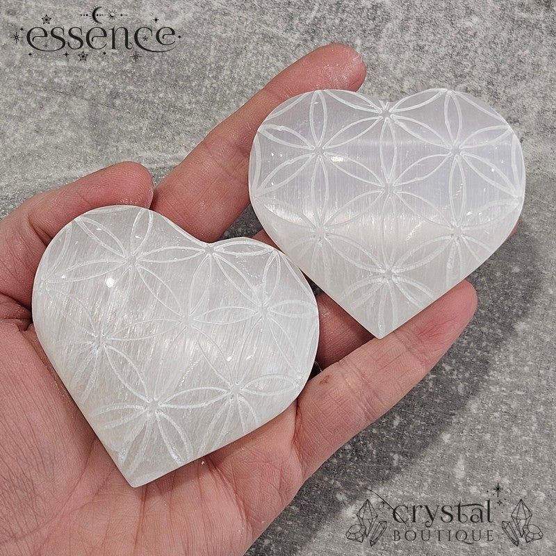 Satin Spar (Selenite) Heart