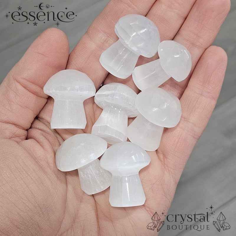 Satin Spa / Selenite Medium Mushroom