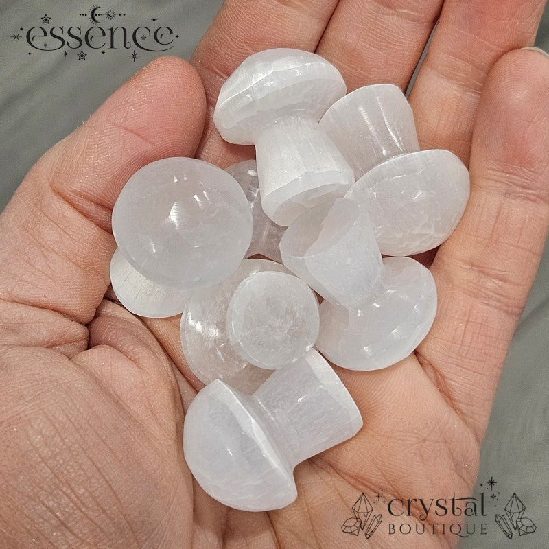 Satin Spa / Selenite Medium Mushroom