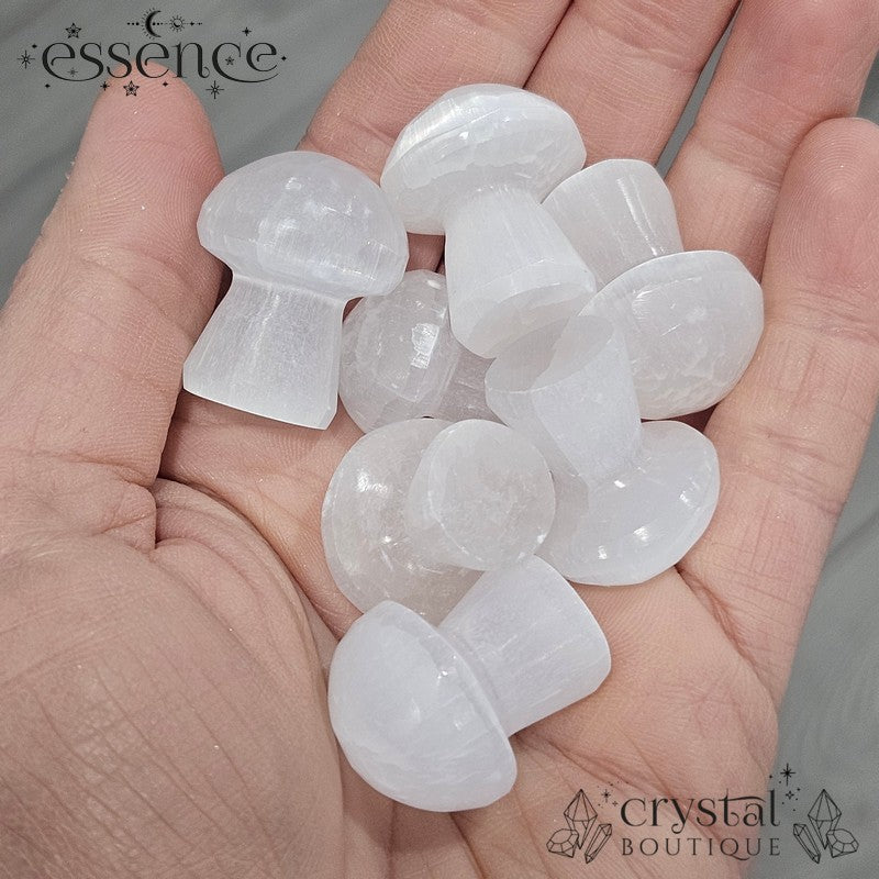 Satin Spa / Selenite Medium Mushroom