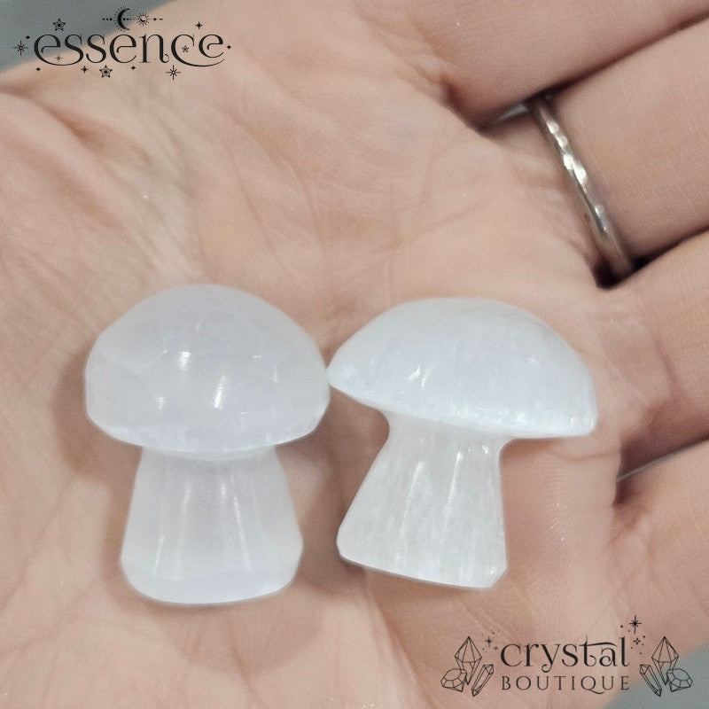 Satin Spa / Selenite Medium Mushroom