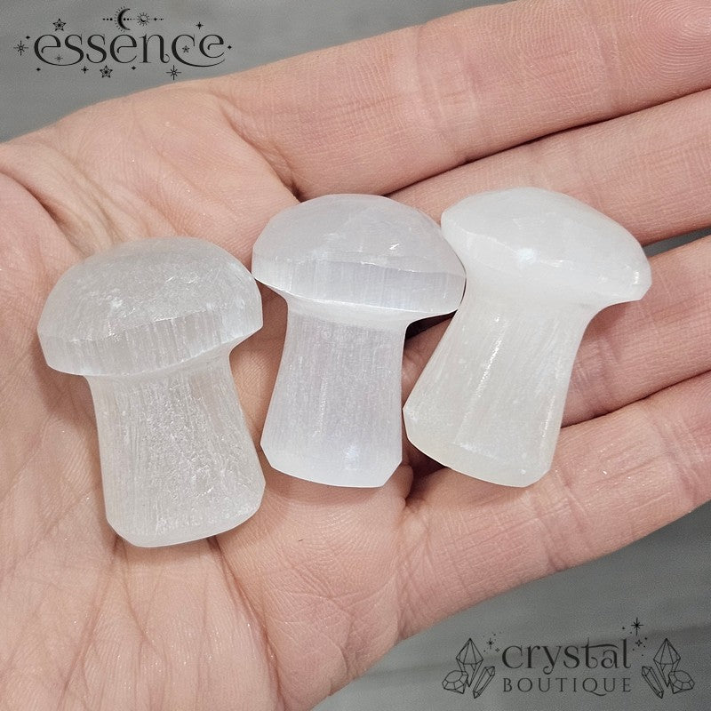 Satin Spa / Selenite Large Mushroom