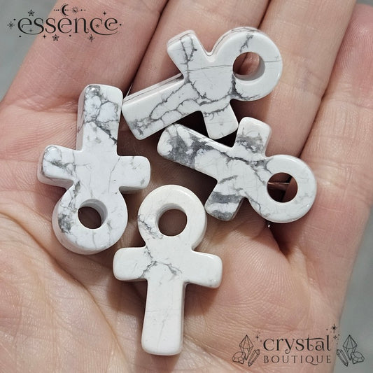 Howlite Ankh  – Symbol of Strength & Serenity