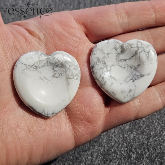 Howlite Heart Shaped Worry Stone