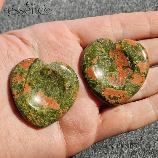 Unakite Heart Shaped Worry Stone