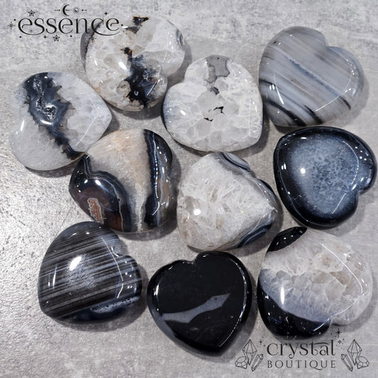 Black Agate Heart