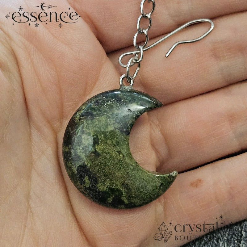Dragon Blood Jasper Moon Stainless Steel Tea Strainer – Brew with Strength & Vitality