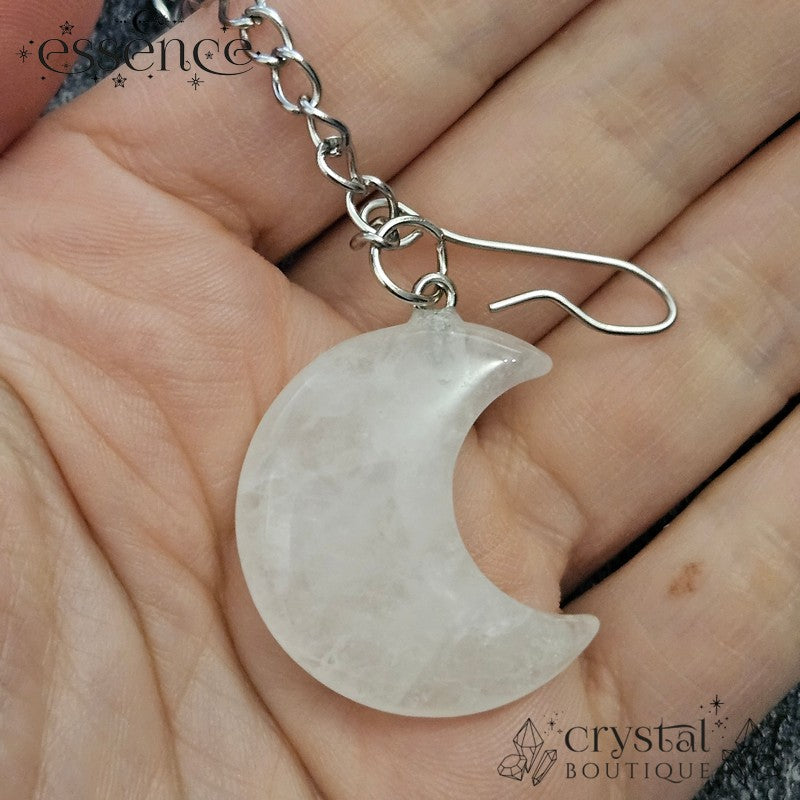 Clear Quartz Moon Stainless Steel Tea Strainer – Brew with Pure Energy!