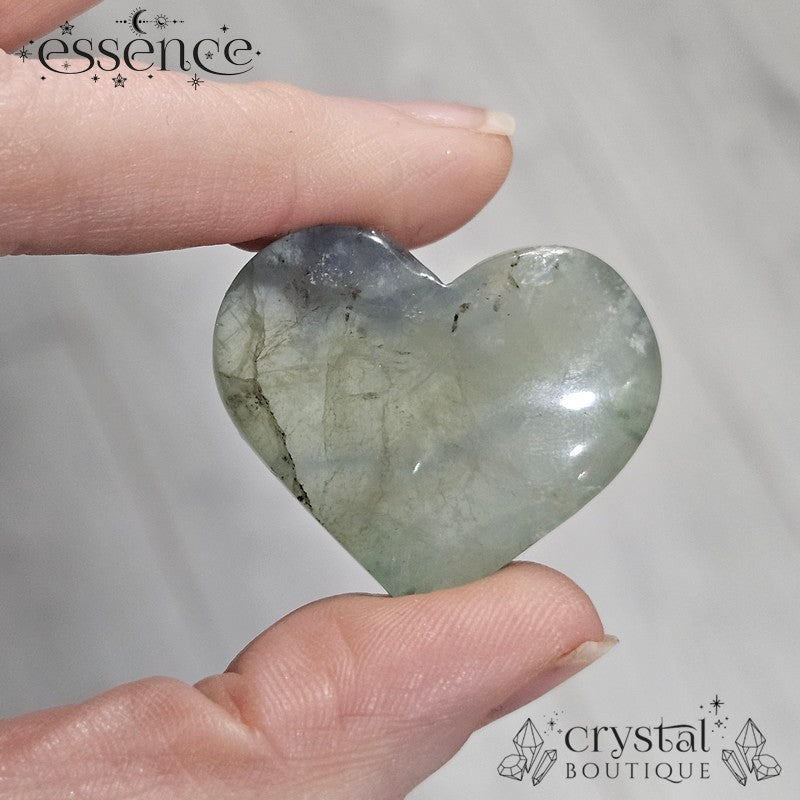 Candy Fluorite Heart – Polished Crystal Pocket Stone