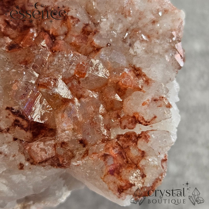 Raw Fire Quartz Cluster (Hematoid Quartz) 163g