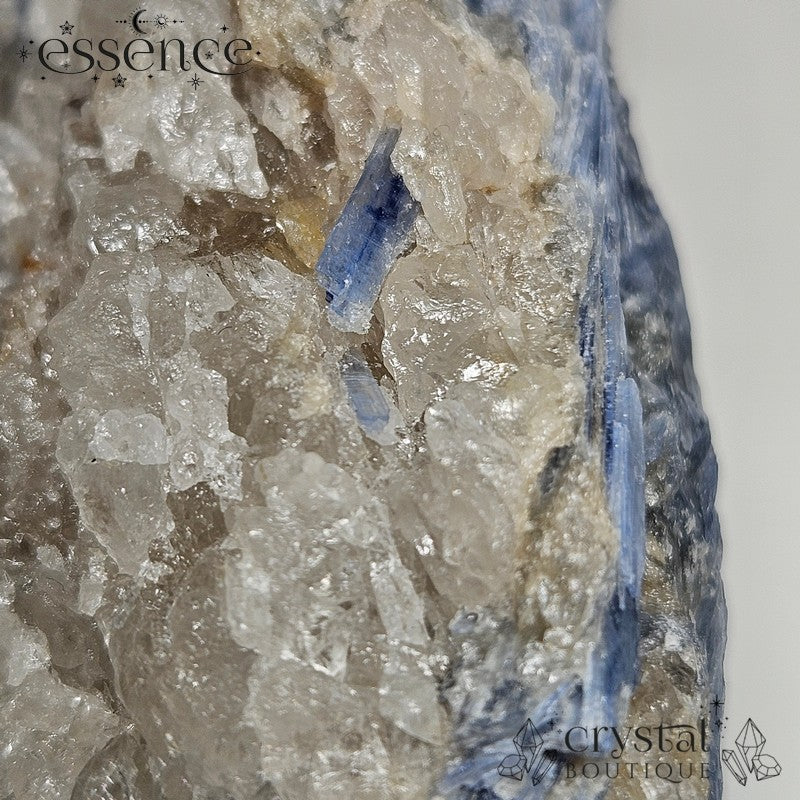 Blue Kyanite with Quartz Raw Specimen. Balance, Clarity & Alignment