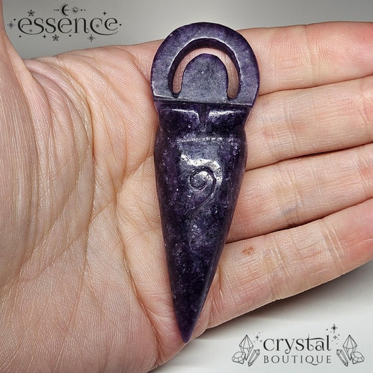Lepidolite Carved Goddess