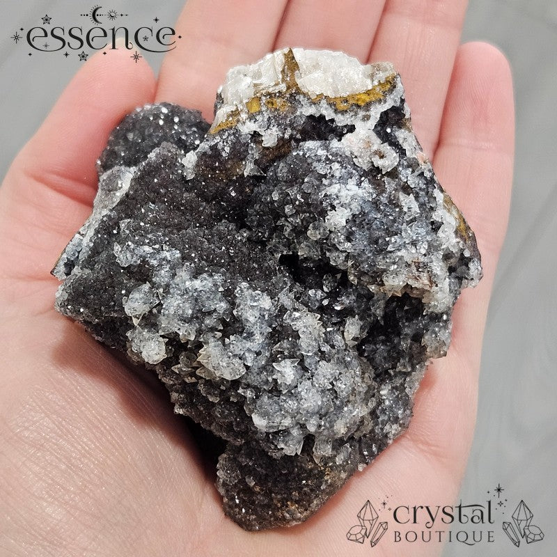 Manganese Quartz Cluster with Calcite – 300g